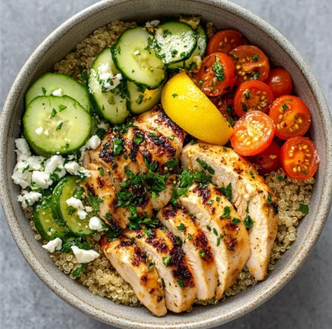 Grilled Lemon Chicken Bowl